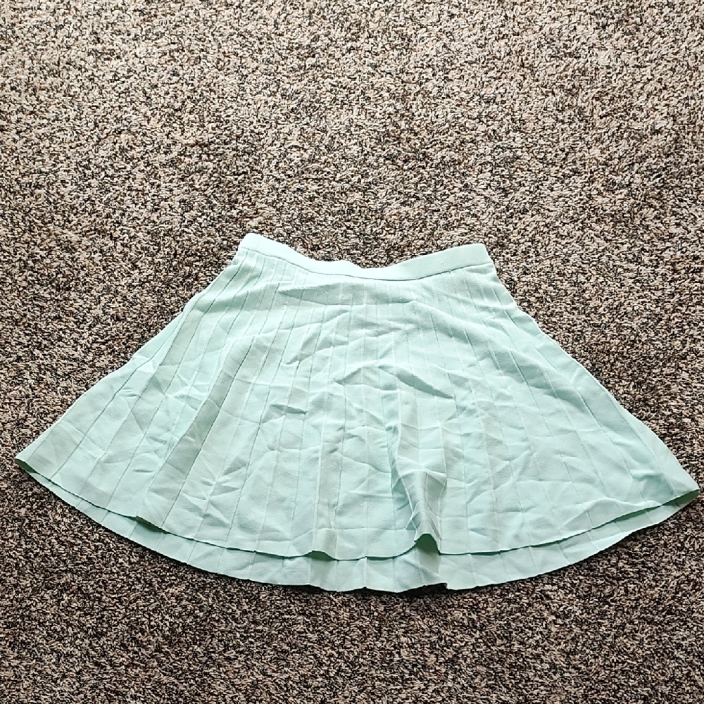 a new day | Mint Green Pleated Women's Skirt